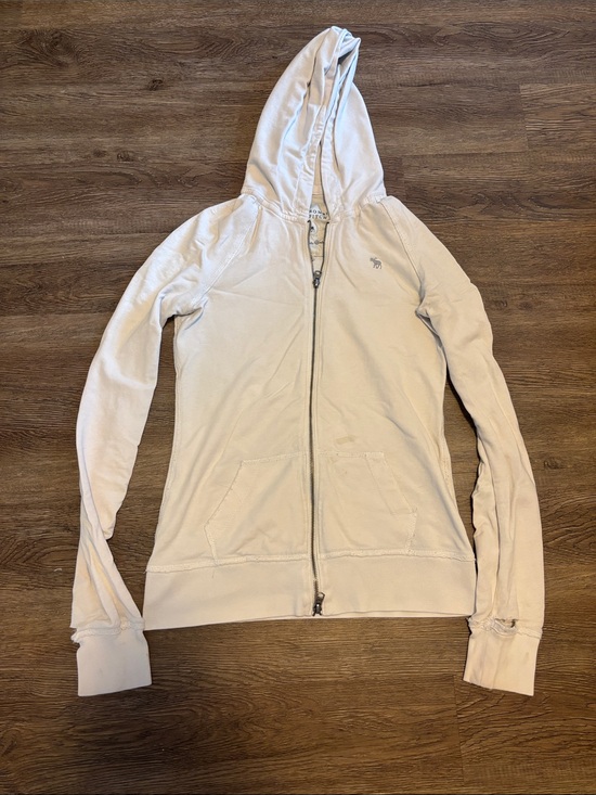 Abercrombie & Fitch Tops - y2k light blue abercrombie and fitch zip up